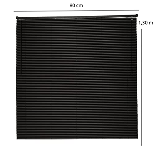Persiana Evolux Horizontal De Pvc 130x80 Cm Sofisticada Preta