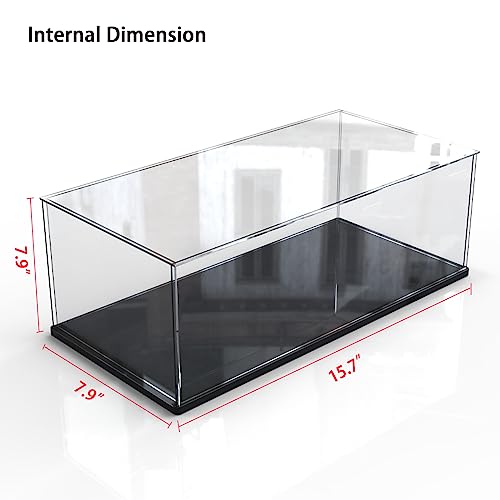 Thickened Clear Acrylic Display Case For Lego 21317 10295 Collectibles, Assemble Box Dustproof Protection With Black Wood-Plastic Base & String Light 15.7X7.9X7.9Inch #TOP2