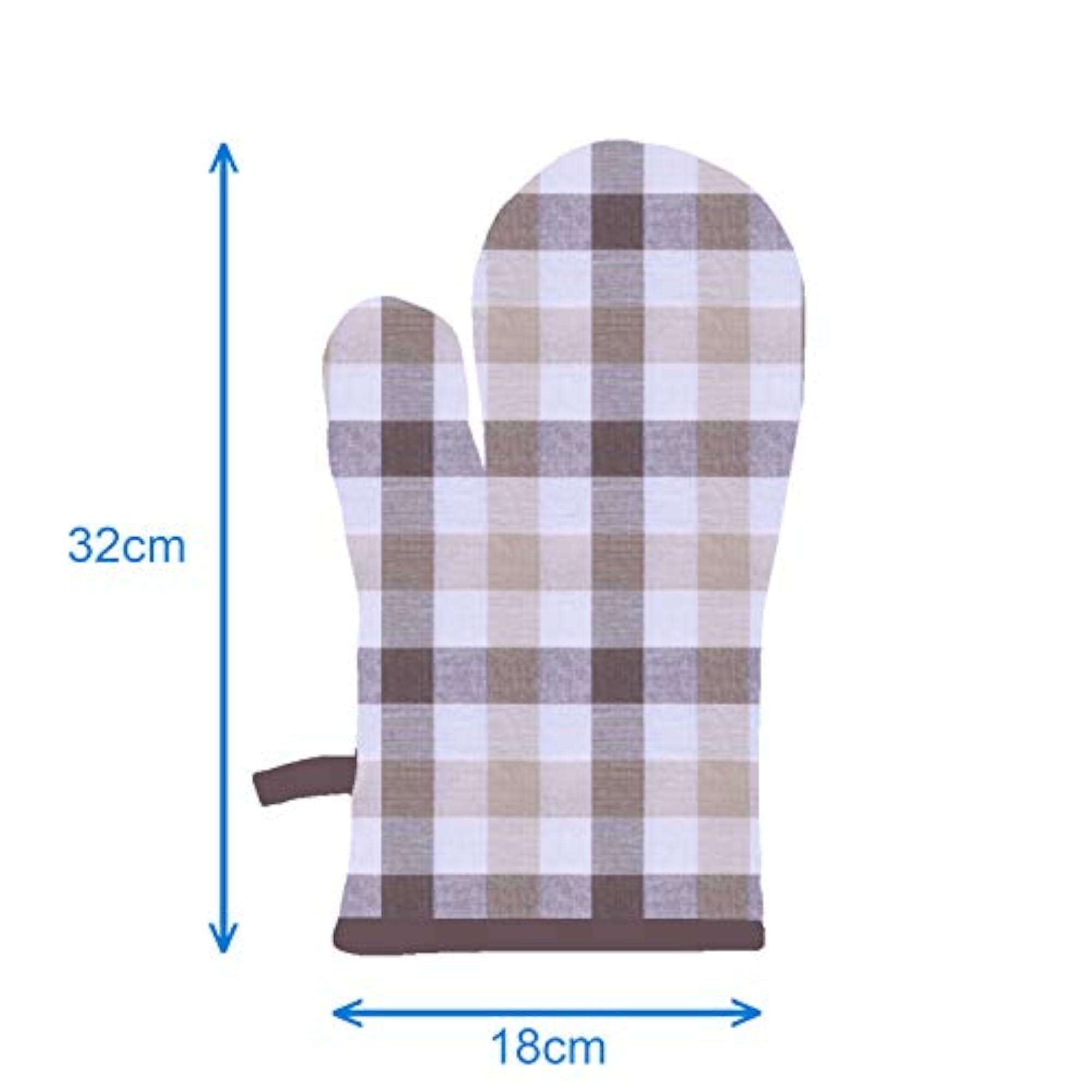 Checkered Design Kitchen Oven Mitts, Pack of 2