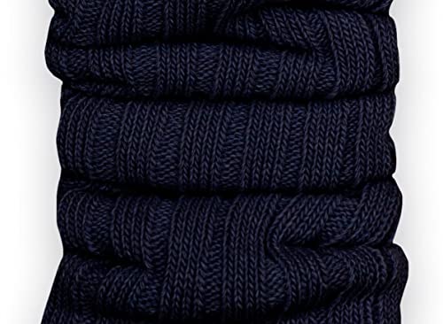 Serimanea Wool Knit Long Leg Warmers For Women And Girls, Warm And Comfortable, Navy Blue, Winter Ankle Cuffs, Medium Size, Max Circumference 14.5" And Calf Length 23.6" #TOP1