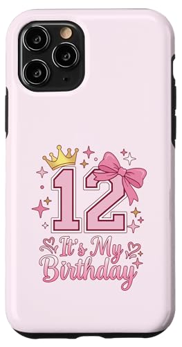 It's My 12�΂̒a���� ���̎q �R�P�b�g���{�� �s���N 12�� �X�}�z�P�[�X iPhone 11 Pro �p