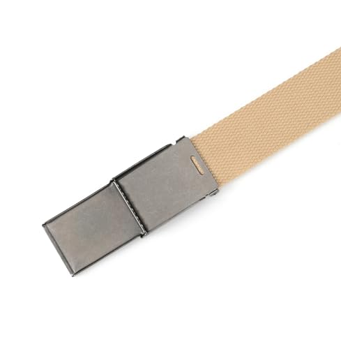 Image of Mile High Life Canvas Web Belt | Cut to Fit Up to 52 inch | Flip-Top Matte Silver Nickel Buckle 12 Colors