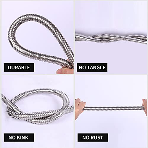 Metal Short Garden Hose 6 Ft, 8 Ft, 12 Ft Flexible Stainless Steel Garden Hose 15 Ft, 30 Ft, 50 Ft Heavy Duty Water Hose Flexible Water Hose (6Ft) #TOP3