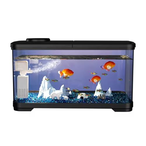 GarveeLife 4 Gallon Small Fish Tank, Betta Fish Tank kit with Build-in LED Light, Oxygen Generator, Fish Tank Starter Kits for Beta,Goldfish