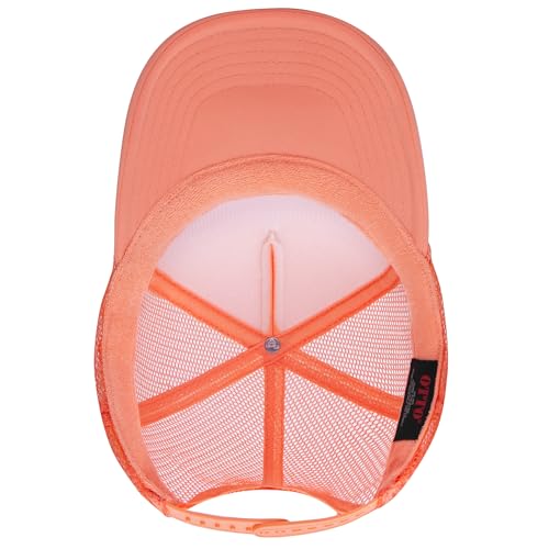 Image of OTTO Polyester Foam Front 5 Panel High Crown Mesh Back Trucker Hats in 97, Bulk, Wholesale