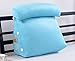 Warme und Bequeme dreieckige Bettkissen, Bettweichpackung, Bürokissen, Sofa-Lendenkissen (Farbe : Blau, größe : 45 * 22 * 45cm)