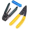 FTTH Fiber Optic Drop Cable Fiber Stripper CFS-2 Double Port Hole Optical Fiber Coating Plier With Stripping Guide Bar