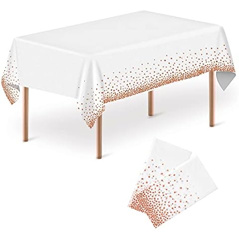 MOKANI Rose Gold Disposable Tablecloths for Events Cover