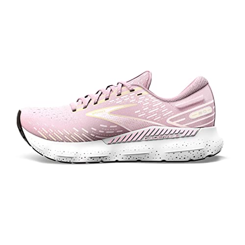 Image of Brooks Women's Glycerin GTS 20 Supportive Running Shoe - Pink /Yellow /White - 7.5 Medium