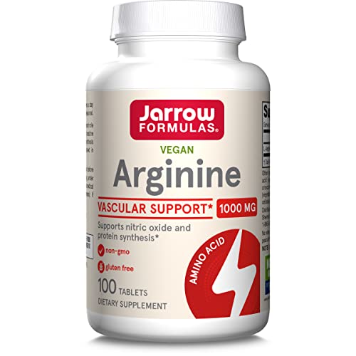 Jarrow Formulas Arginine 1000 Mg - 100 Tablets - Supports Nitric Oxide & Protein Synthesis - Dietary Supplement Supports Tissue Repair - Men’s Health Formula - Up To 100 Servings (Packaging May Vary) #TOP8