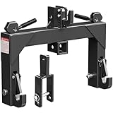 YITAMOTOR 3 Point Quick Hitch with Upgrade Versatile Adapter & 2' Receiver for Category 1 Tractors, 3000 lbs 3-Pt Trailer Hitch Attachment with 5 Level Adjustable Bolt (Black)
