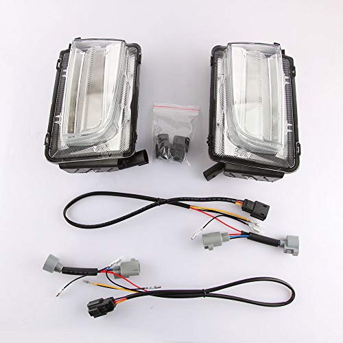 DRL LED para Cadillac ATS 2013-2019 con luz de giro amarilla y parachoques 6000K