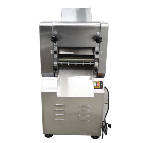 WYDDDARY Commercial Electric Noodle Making 9.4inch Roller Pasta Maker Machine with 1.5mm and 3mm Cast Metal Cutters For Dumplings Noodles 110V 2200W