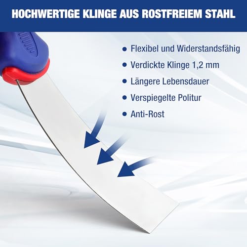 WORKPRO Profi Malerspachtel Spachtel Set 38/76/100/150mm 4-teilig – Ansicht 4