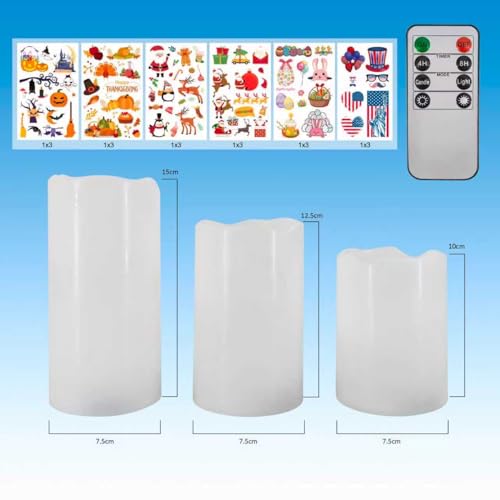 Bougies sans flamme réutilisables avec télécommande pour décorations de Pâques - 6