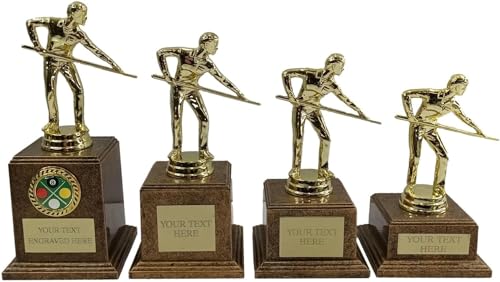County Engraving Personalised Gold Male Pool Trophy Award Engraved - Enter Your Own Custom Text (Large)