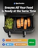 Philips Airfryer 3000 Series Dual Basket - 2 Drawer Air Fryer, 3L + 6L Capacity, RapidAir Plus Technology, 13 Ways to Cook, 90% Less Fat, Easy to Clean, Digital Touchscreen, Energy Saving (NA350/00) - Image 6