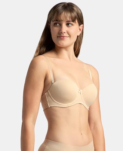 Image of Jockey 1831 Strapless Bra | Under-Wired | Padded | Full Coverage with Multiway Styling| Soft Touch Microfiber Nylon Fabric