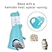 Guardians Hamster Water Bottle,Little Pet Automatic Drinking Bottle with Food Container Base Hut Hanging Water Feeding Bottles Auto Dispenser for Small Animals(80ml,Blue)