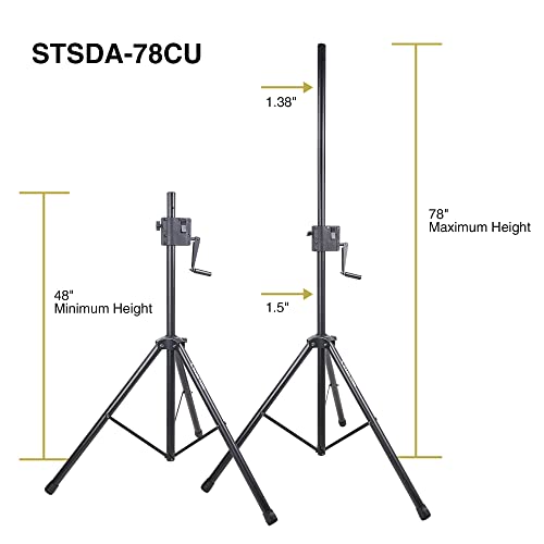 Sound Town 2-Pack Crank-Up Tripod Speaker Stands thumb #5
