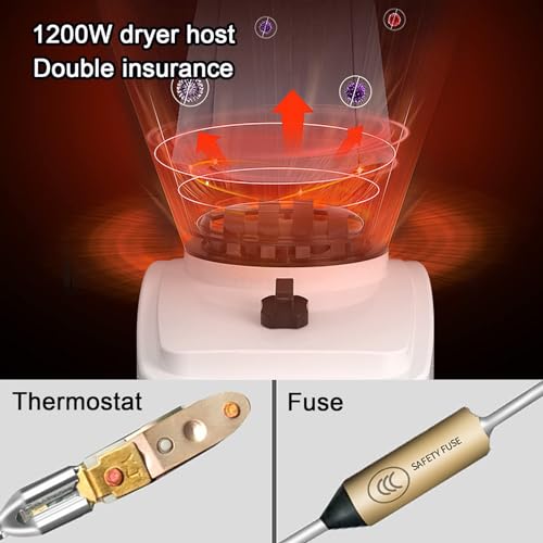 ZYJIX 2400W Electric Heated Clothes Airer Dryer Rack, 3 Layer Portable Clothes Dryer, 180 Minute Timer, Low Noise Motor For Home Laundry Apartment, Space Saving(Color:Yellow) - Image 4