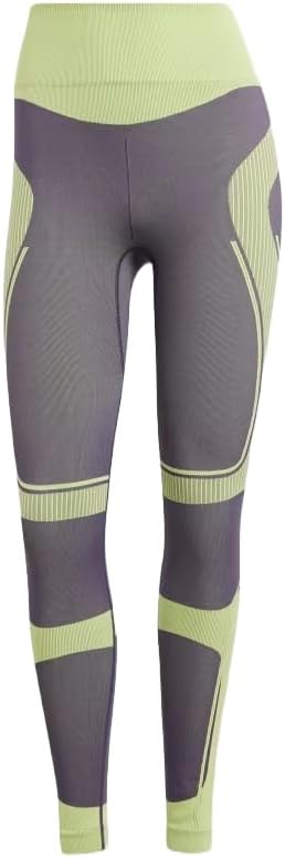 adidas by Stella McCartney TRUENATURE SKI Seamless Leggings, Trace Purple/Pulse Lime, Medium