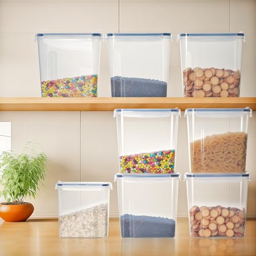 Romon Vorratsdosen mit Deckel Luftdicht, 4er 2.5L Vorratsbehälter BPA-frei, Frischhaltedosen Vorratsgläser mit 24 Etikett Küchen Kitchen Organizer Aufbewahrungsboxen Box für Müsli Zucker Körner