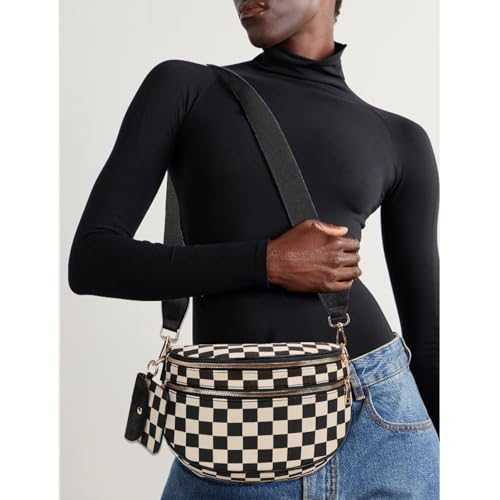 Image of Dyalsa Small Crossbody Bags for Women Canvas /PU Mini Crossbody Purse, Shoulder Bag Traveling Workout