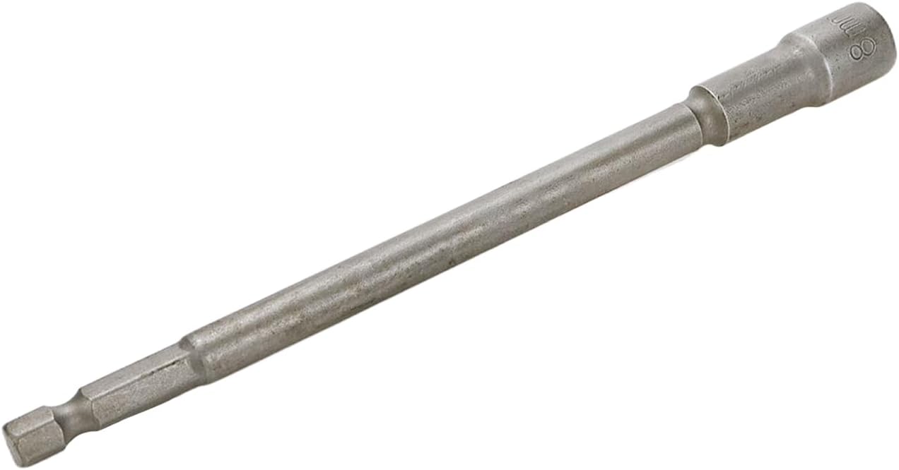 2pcs 8mm/5/16" Hex Nut Driver Bit Set - Long Metric Hex Driver Bits