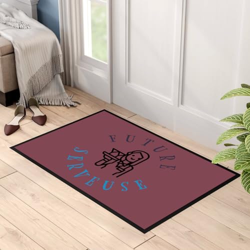 Paillasson rouge future serveuse tapis de sol service restaurant 60x40