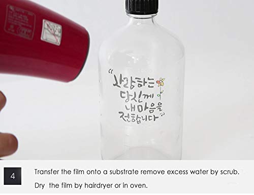 [Incal Paper] Waterslide Decal Paper Inkjet White A4 10Sheets, Diy Photo Printing Craft, Real Photo-Grade Resolution, Stronger Adhesion/Fast Releasing, Pliable Decal Film (White) #TOP4