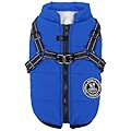 Poseca Dog Clothes for Small Dogs Dog Coat Waterproof Winter Jacket Warm Vest Dog Clothes Dog Coat Warm Winter Dog Jacket with Dog Harness for Small Medium Large Dogs
