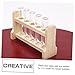 CIYODO 1Set Mini Test Tubes Model with Wooden Rack Scale House Laboratory Equipment Compact Design for Dollhouse Science Lab Decor Creative Play Accessory