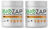 BioZap Air Purifier & Deodorizer (2-Pack) Pharmaceutical-Grade Australian Tea-Tree Oil Gel, Naturally Cleans Odors, Basements, Crawlspaces, Boats, Gyms & More, Natural Scent.