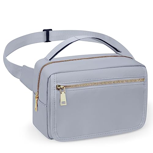 Printe Small Diaper Bag With Portable Changing Pad, Crossbody Diaper Bag Fanny Pack With Wipes Pocket, Women Waist Bag For Travel, Stroller Diaper Bag, Light Gray #TOP5