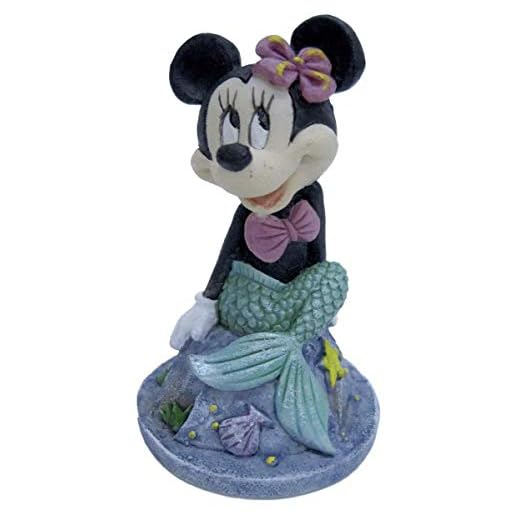 Penn-Plax Officially Licensed Classic Disney Aquarium Ornament – Mermaid Minnie (Mini/Small Size) – Perfect for Freshwater and Saltwater Tanks