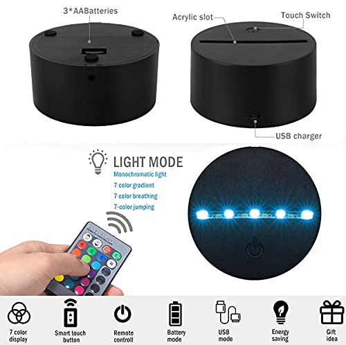 Bparty 3D Video Game Controller Lamp Night Light 3D Illusion Game On Lamp For Kids, 7 Colors Changing With Remote, Kids Bedroom Decor Perfect Christmas Birthday Gifts For Boys Girls #TOP6
