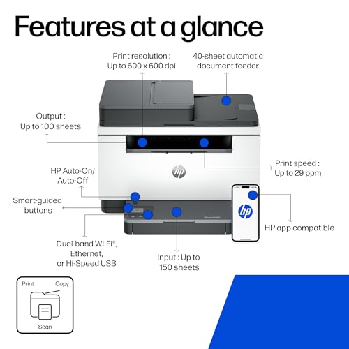 HP LaserJet MFP M235sdw | Compact | Black and White | Print, Scan, Copy | Easy Setup and Reliable Wi-Fi | Up to 28/27 Simplex ppm | Best Home Office Laser Printer, Best Laser Printer for Office - Image 5