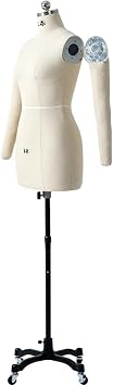 Woman Dress Form Tailor Dressmakers Dummy Plus Size Mannequin on Wheels for Sewing Clothes , Female Sewing Mannequin with ArmsXX-Large