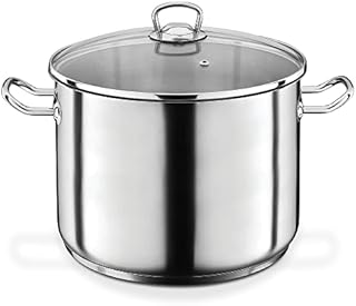 GSW Profesjonalny garnek Jumbo wysokiej jakości garnek do gotowania z pokrywką, idealny dla rodzin i gastronomii, duży garnek XXL do zupy, makaronu i gulaszu stal nierdzewna, 28 cm, 12 litrów