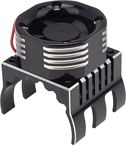 DKKY 42mm RC Cooling Fan Motor Heatsink 21000 RPM for Axial SCX10 Traxxas TRX4 Slash/Rustler/Stampede/Bandit Arrma Kraton Mojave Senton 1/8 1/10 RC Crawler Car 4274 4268 Motor, Black