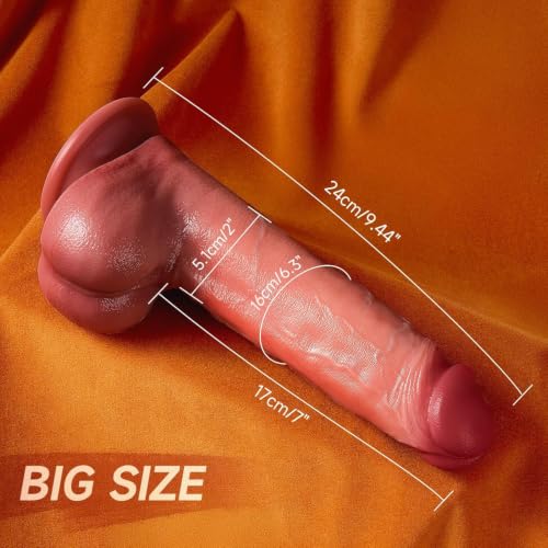 Image of Realistic Dildo with Strong Suction Cup, Dual Density Suction Cup &Strap on Dildo-Soft Lifelike Penis Adult Sex Toy for G Spot