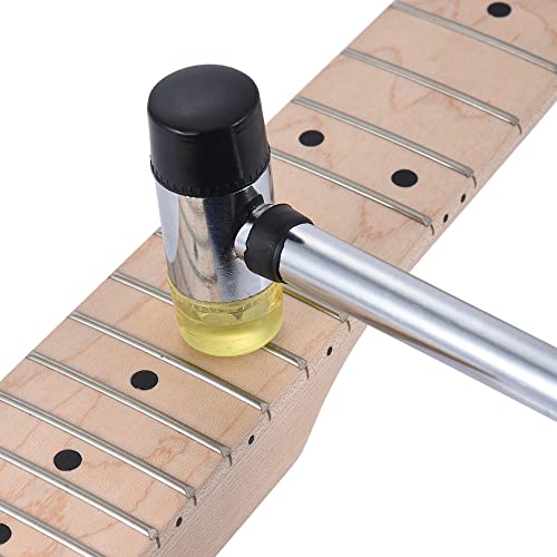 O dobro dirigiu Borracha Martelo Mallet destacável substituível Fret Fretboard Fretwork Instalar Fer