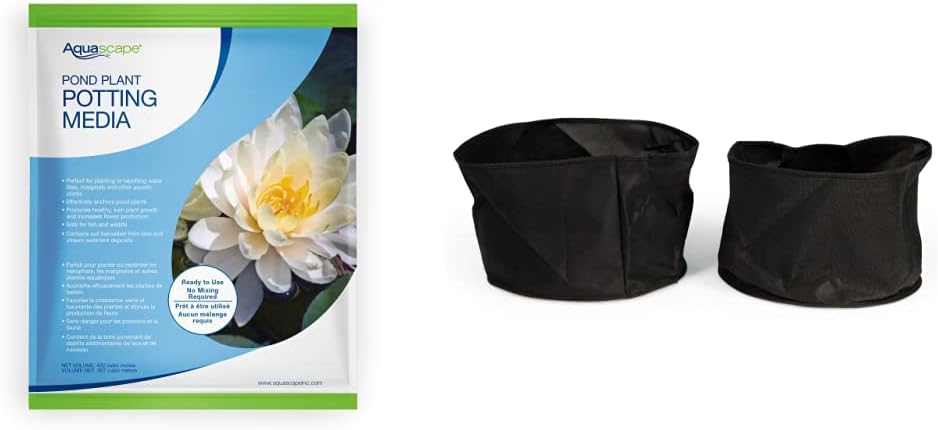 Aquascape Pond Aquatic Plant Potting Media and Plant Pots Bundle | 89003 + 98500