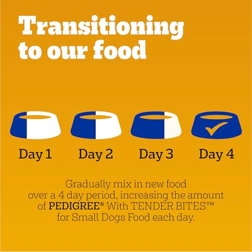 Pedigree with Tender Bites for Small Dogs Adult Dry Dog Food, Chicken and Steak Flavor, 3.5 lb. Bag