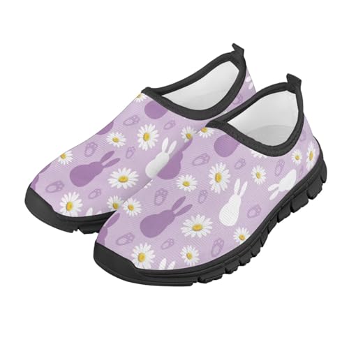 Kids Slip On Walking Shoes for Boys Girls Breathable Mesh Casual Shoes Loafers Non Slip Lightweight Comfort Sneakers Spring School Day Black Sole Size 11-152