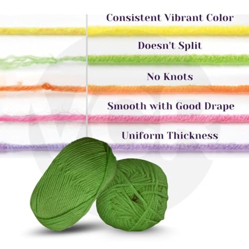 Image of VCR Hunter Green Yarn, 100 Grams Hank, 190 Meters Length, Acrylic Ball for Crochet and Knitting, Soft Crosia Threads, Pack of 1 Yarn, Suitable for DIY Crafts