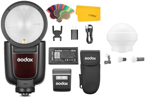 Godox Flash For Nikon Godox V1N Round Head Flash For Nikon - 76Ws TTL HSS, 1/8000 Sync, 2600mAh Battery, 480 Shots, LED Modeling Lamp Camera Flash For Nikon - View #9