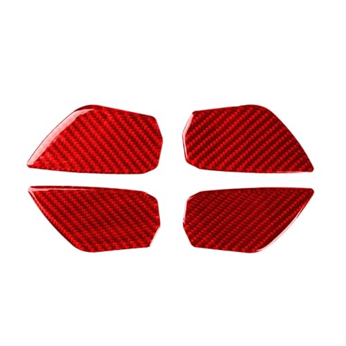 Garniture poignée Civic 10 anti-rayure : carbone rouge pour intérieur