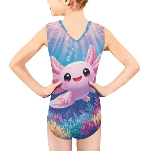 Image of Mumeson Girls One Piece Swimsuits Lightweight V-Neck Swimwear Bathing Suits for Little Girls 3-14 Years